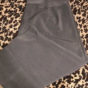 Grey calf-length trousers